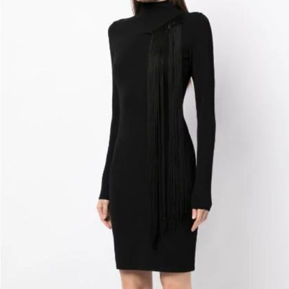Stella McCartney asymmetric fringed knitted dress Small NWT $1279 - Picture 3 of 10